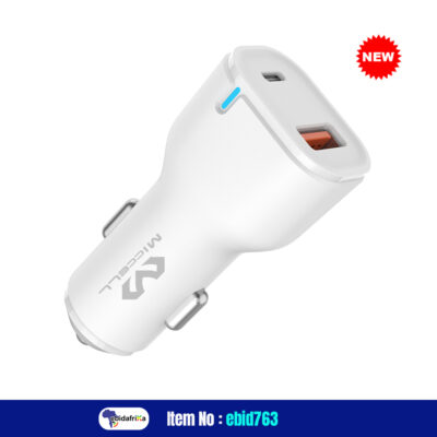 USA New S2236 Miccell DUAL Fast CAR Charger (VQ-C08) 38W+3.0 Box Pack