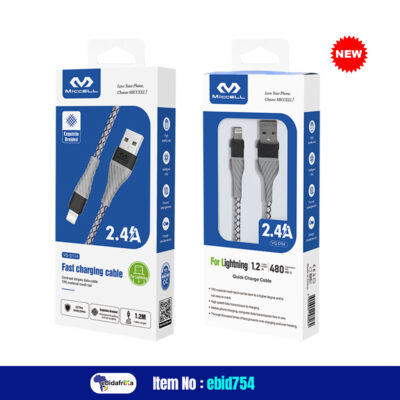 USA New Power up with the Miccell iPhone 2.4A Data Cable VQD06! Fast charging, reliable data transfer, and built to last