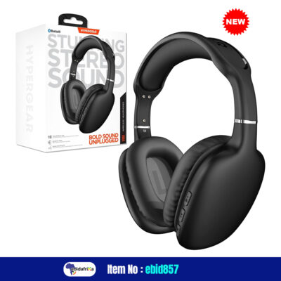 USA Quality New HyperGear Vibe Bluetooth Wireless Headphones – Over-Ear Wireless Headphones with Noise Isolating Fit, Built-in Mic & Controls, Memory Foam Ear Cups for Travel, Home Office, Gym & More – Black      Price : ¢400