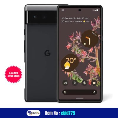 Ebidafrika USA quality New Google Pixel 6 5G, US Version, Grade A Plus, 128GB, Stormy Black – Unlocked