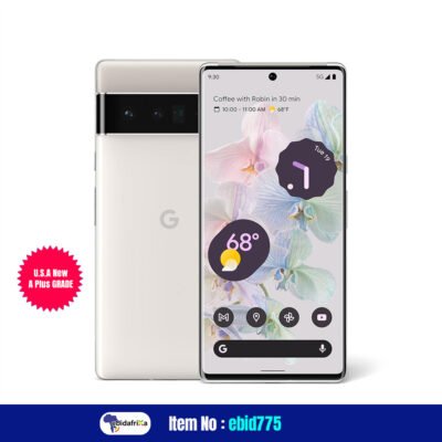 Ebidafrika USA Quality New Google Pixel 6 Pro – 5G Grade A+ Android Phone – Unlocked Smartphone with Advanced Pixel Camera and Telephoto Lens – 128GB – Cloudy White